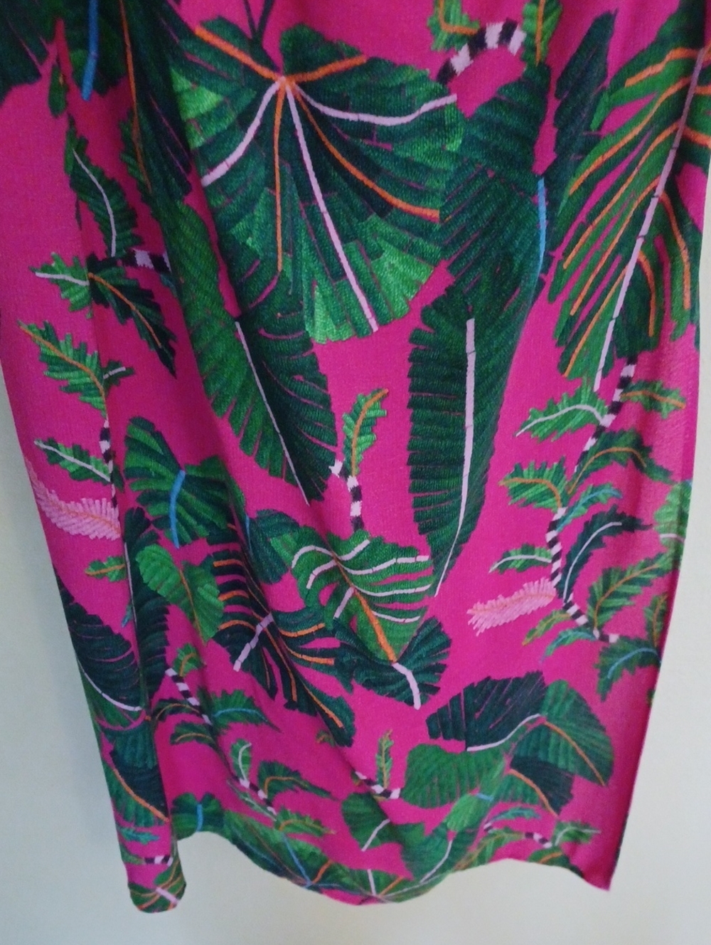 FARM Rio Anthropologie Leaves Midi Dress SZ M Tropical Colorful - Picture 6 of 16
